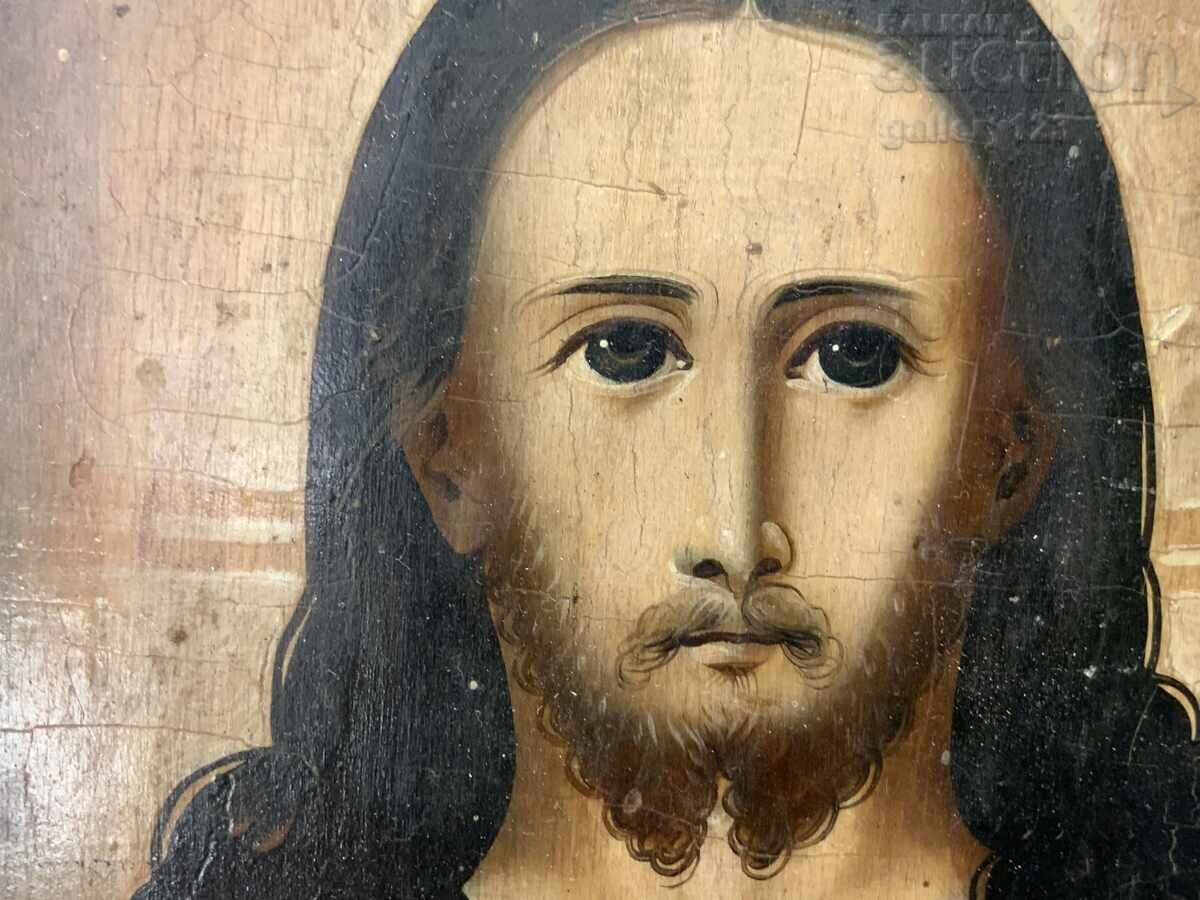 Παλιά ρωσική ζωγραφιστή εικόνα Ιησούς Χριστός
