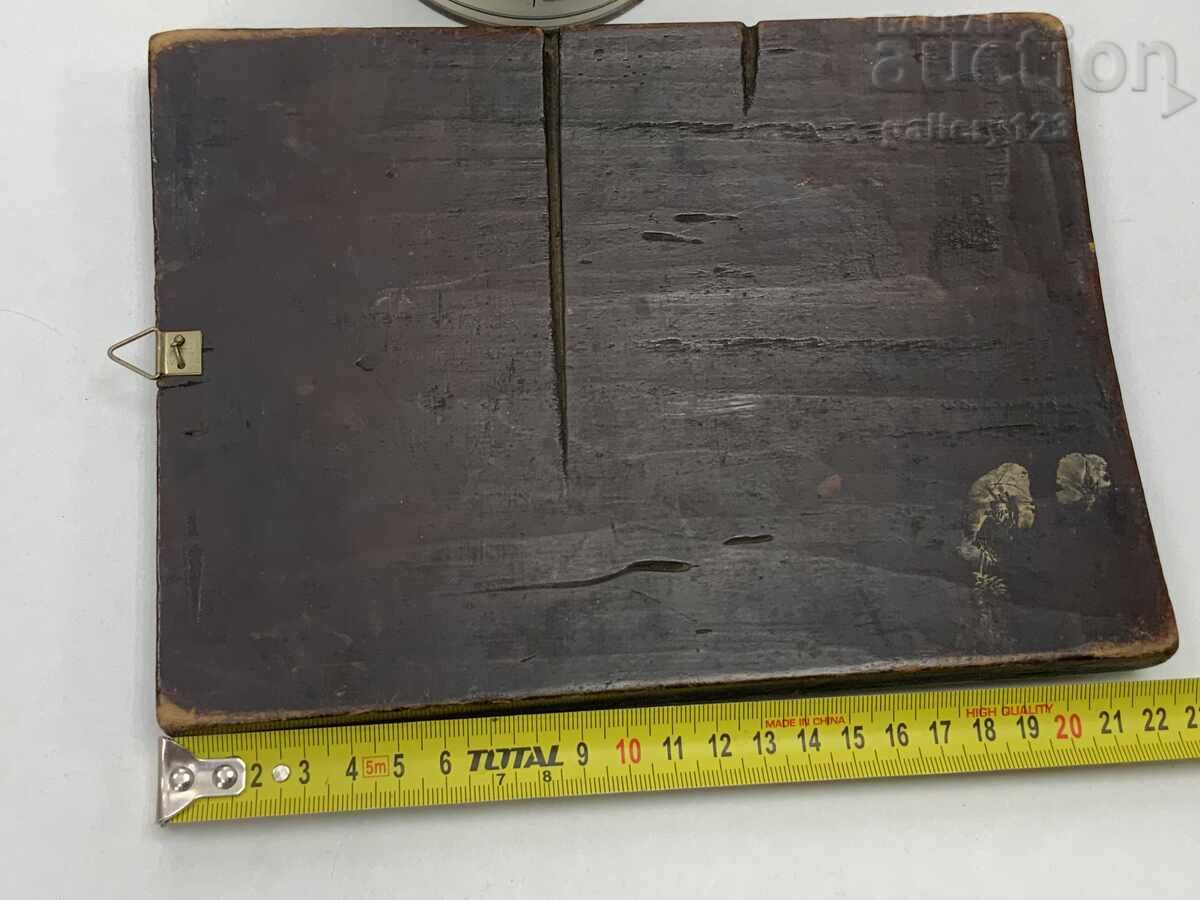 Παλιά ζωγραφισμένη Βουλγαρική εικόνα, ασημένια επένδυση, Γέννηση - 7 Παλιά ζωγραφισμένη Βουλγαρική εικόνα, ασημένια επένδυση, Γέννηση - 7