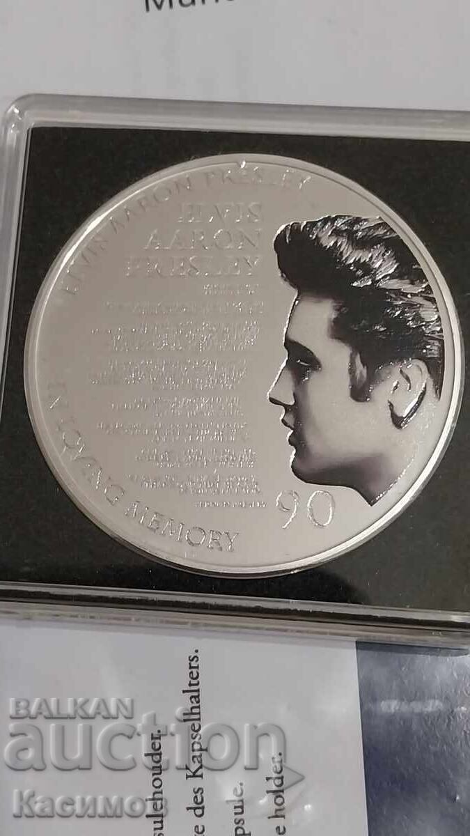Auction Silver-plated PLAQUE for Elvis Presley, 90g from birth Auction Silver-plated PLAQUE for Elvis Presley, 90g from birth