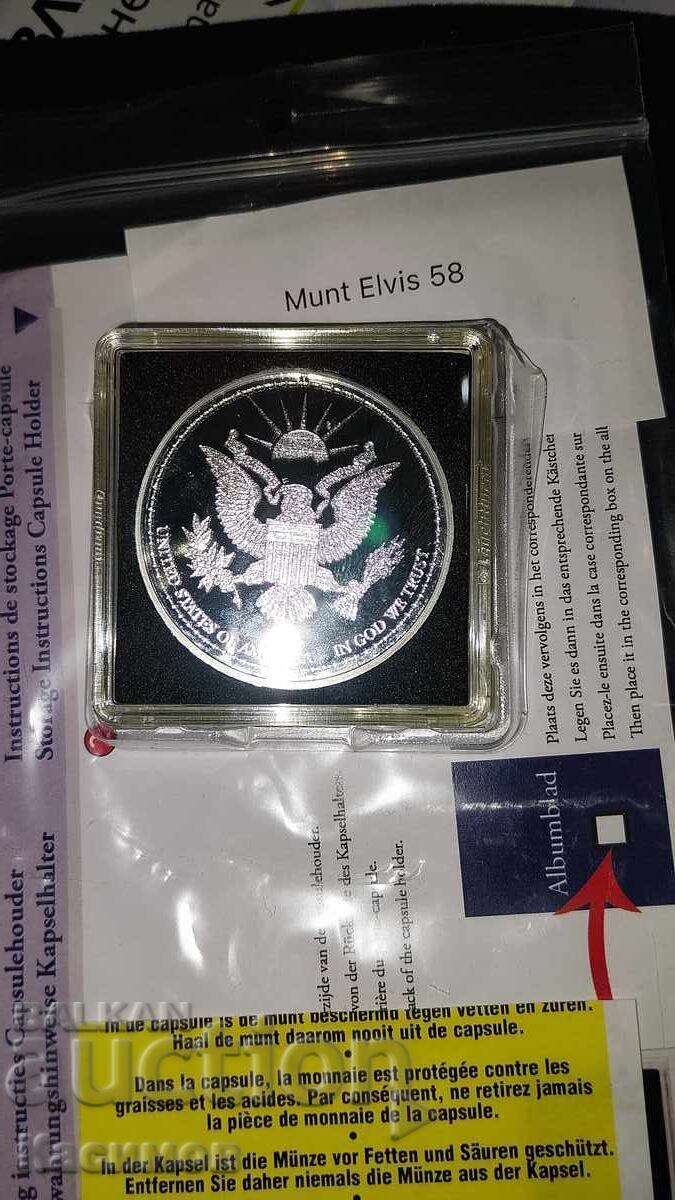 Delivery of Silver-plated PLAQUE for Elvis Presley, 90g from birth Delivery of Silver-plated PLAQUE for Elvis Presley, 90g from birth