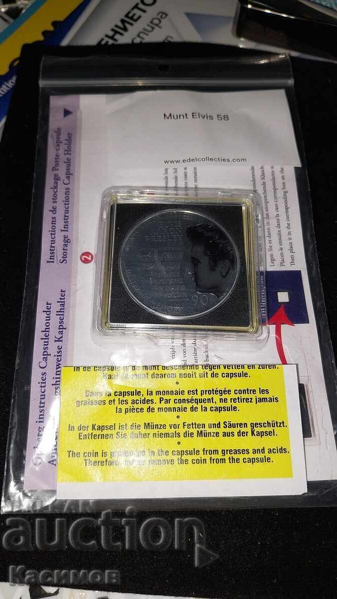 Silver-plated PLAQUE for Elvis Presley, 90g from birth - 5 Silver-plated PLAQUE for Elvis Presley, 90g from birth - 5