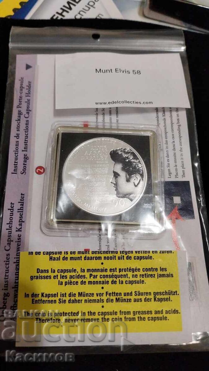 Silver-plated PLAQUE for Elvis Presley, 90g from birth - 6 Silver-plated PLAQUE for Elvis Presley, 90g from birth - 6