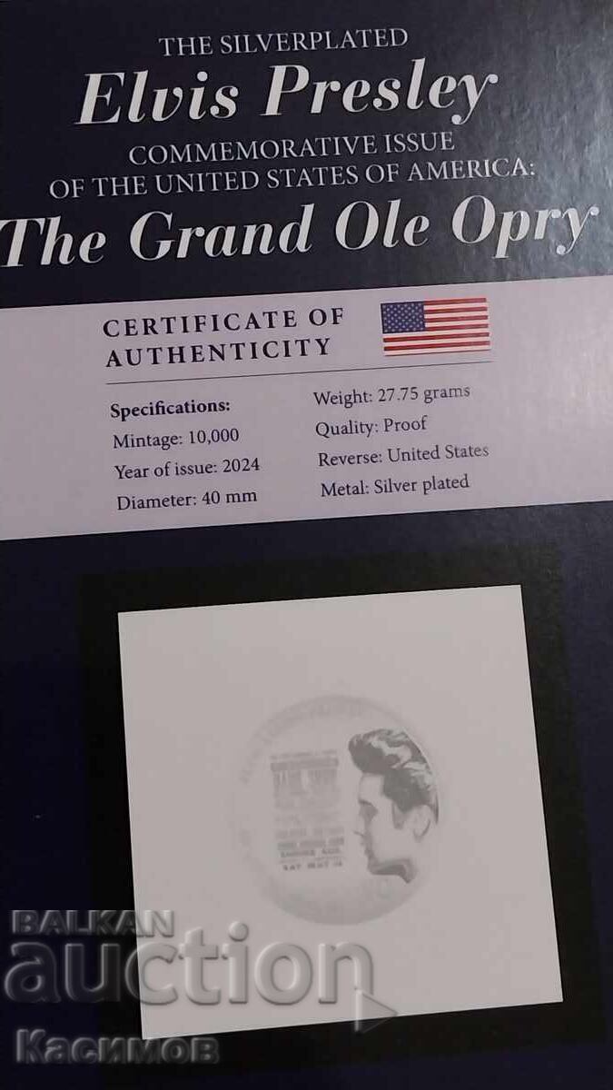 Silver-plated PLAQUE for Elvis Presley, 90g from birth - 7 Silver-plated PLAQUE for Elvis Presley, 90g from birth - 7