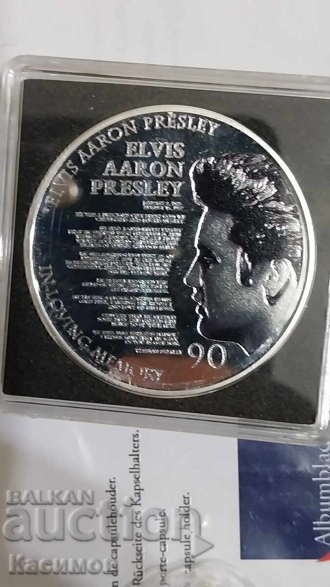 Plachetă argintată Elvis Presley 90 de ani de la naștere
