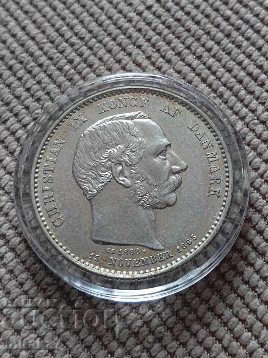 2 Kroner 1888, Denmark
