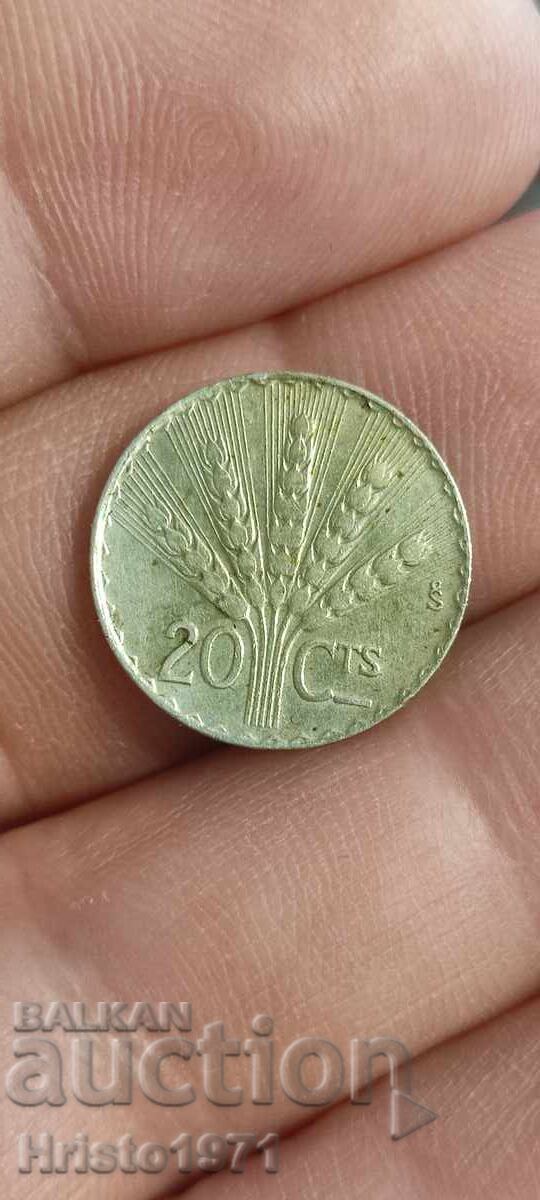20 сентесимо 1942 Уругвай с цена € 15.00 | 29.34 лв.
