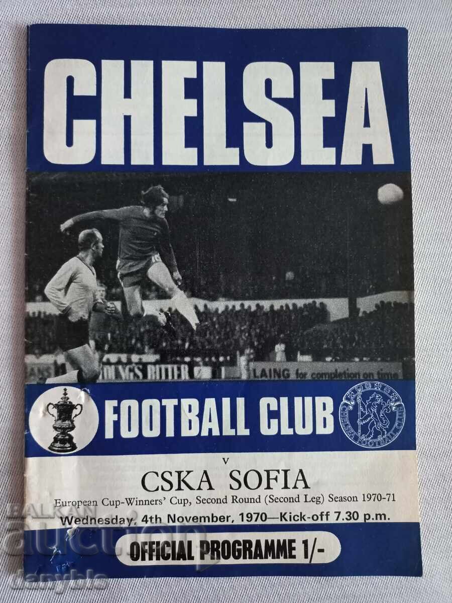 Football program - Chelsea - CSKA 1970
