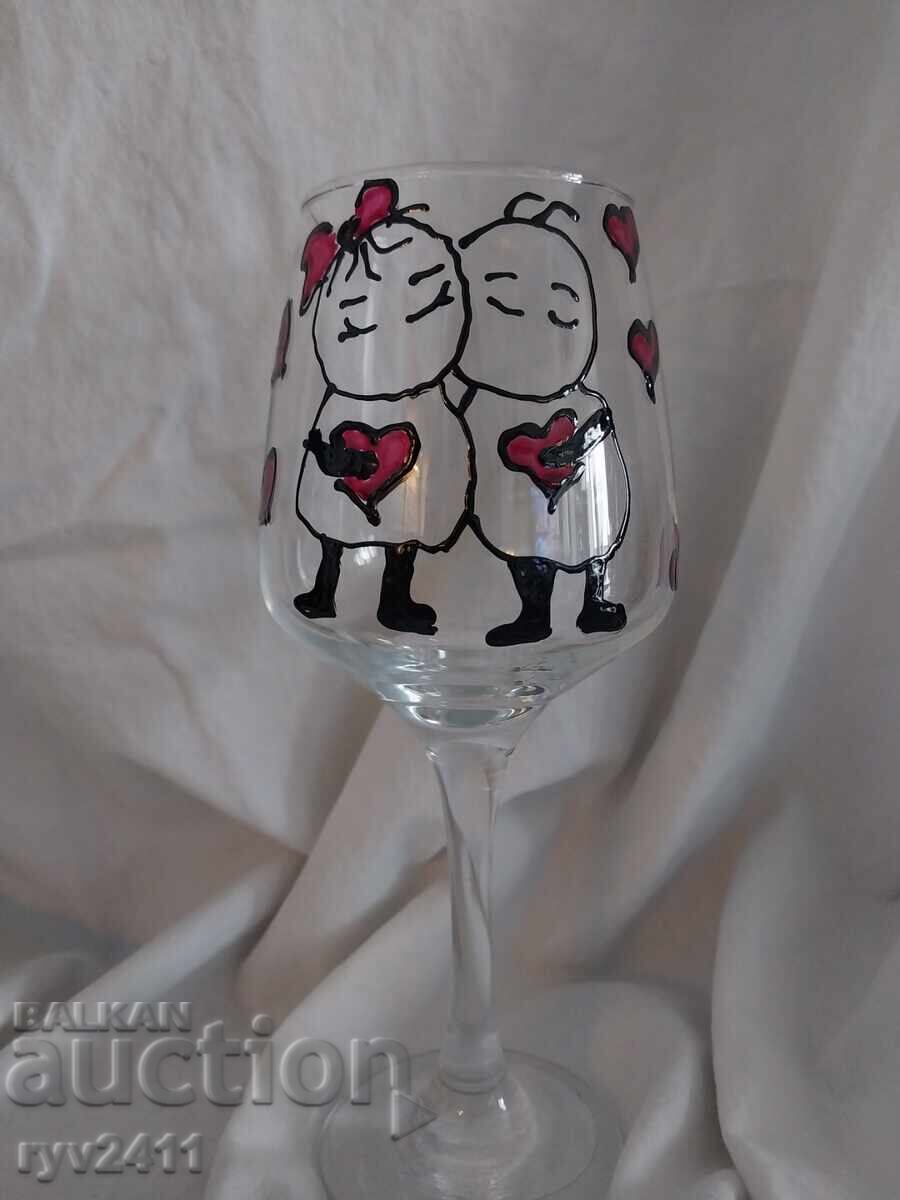 Livrarea Căni de vin pictate manual Ea și El ❤️