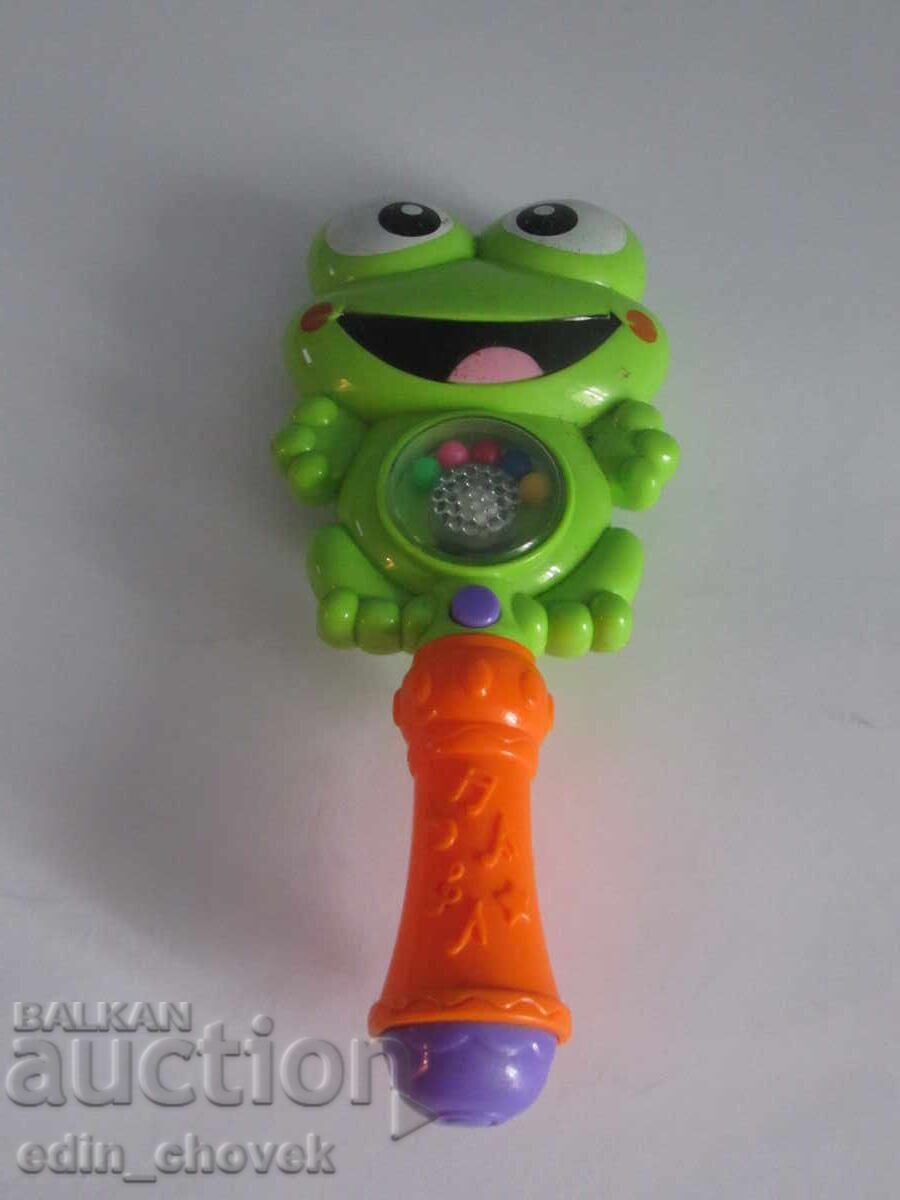 Jucărie broască de plastic cu sunet și lumină