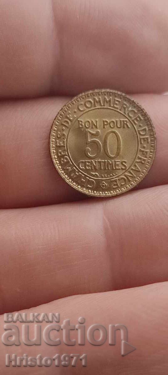 50 сантима 1925 50 сантима 1925