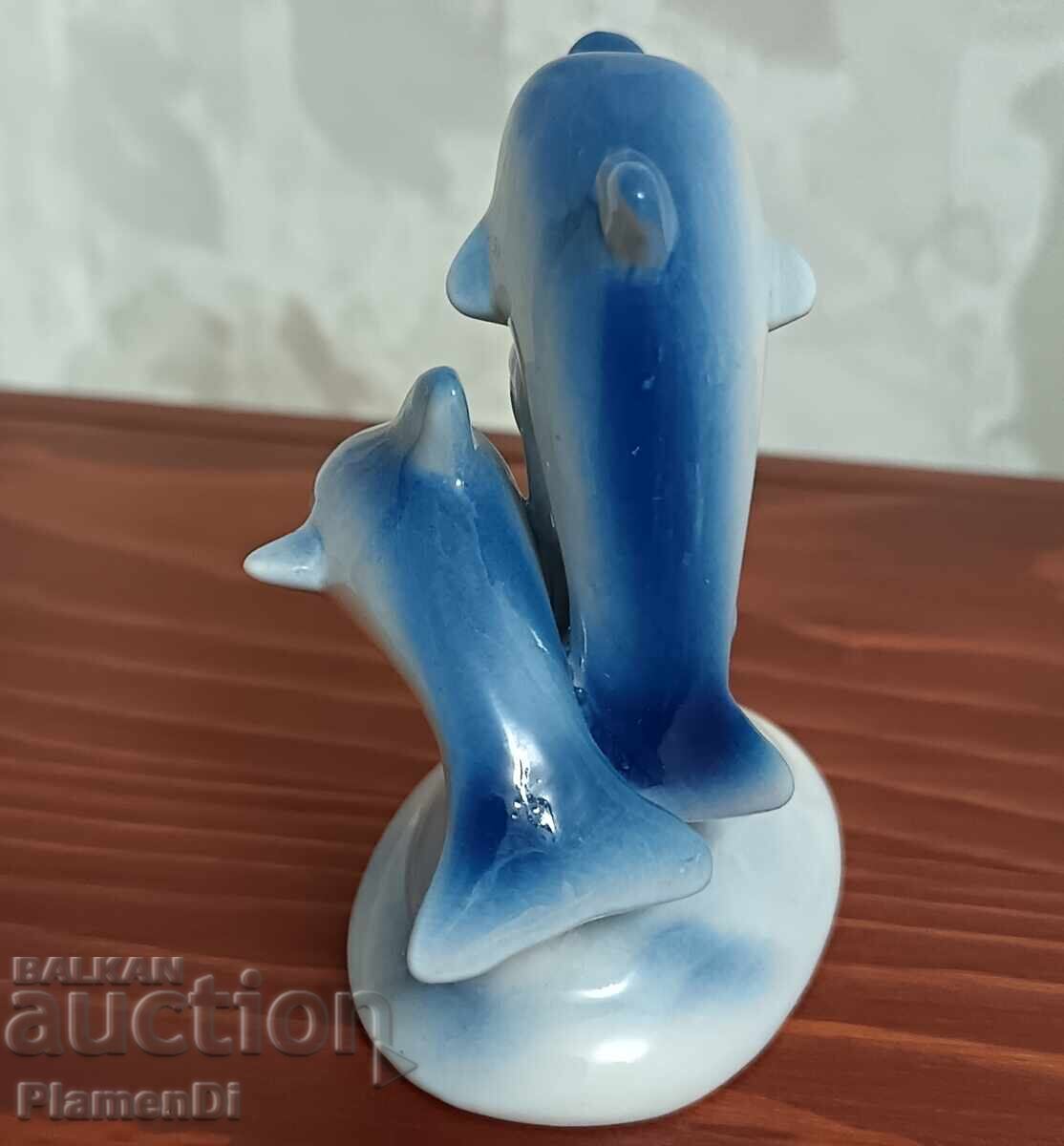Παράδοση Αντίκα πορσελάνινο ειδώλιο Δελφίνι Παράδοση Αντίκα πορσελάνινο ειδώλιο Δελφίνι