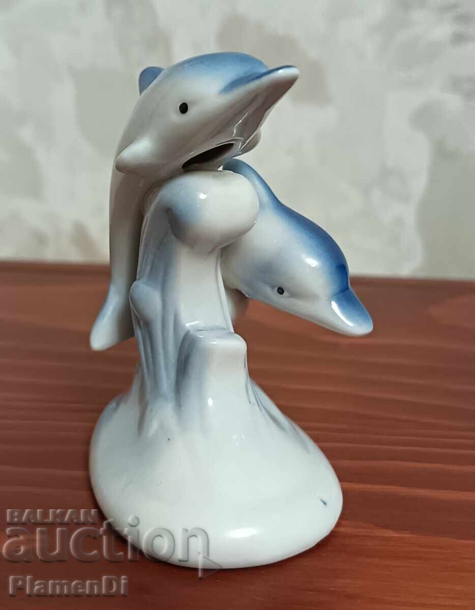 Αντίκα πορσελάνινο ειδώλιο Δελφίνι - 5 Αντίκα πορσελάνινο ειδώλιο Δελφίνι - 5
