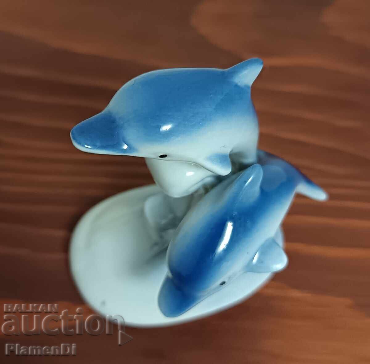 Αντίκα πορσελάνινο ειδώλιο Δελφίνι - 6 Αντίκα πορσελάνινο ειδώλιο Δελφίνι - 6
