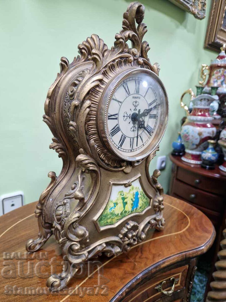 Livrarea Ceas de șemineu antic francez superb