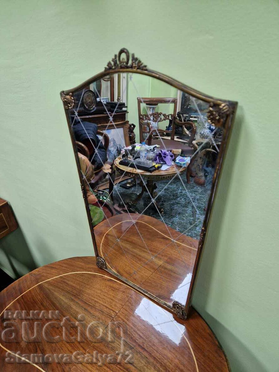 Livrarea Oglindă antică englezească din bronz, superbă