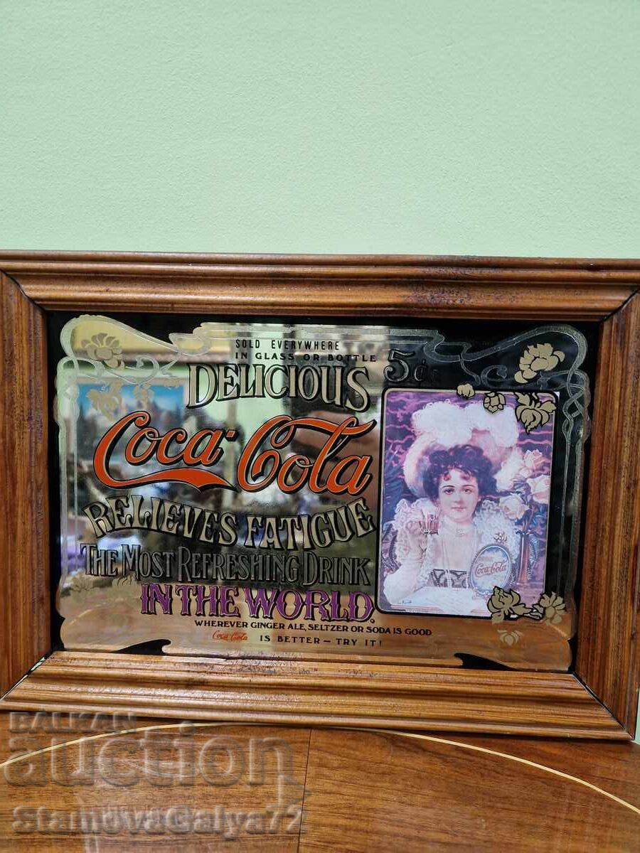 Unique, Rare Antique Coca-Cola Advertising Mirror - 7