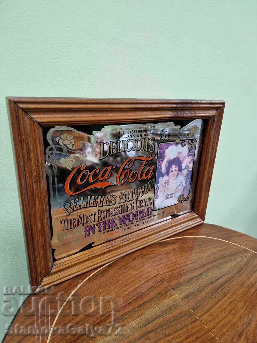 Unique, Rare Antique Coca-Cola Advertising Mirror