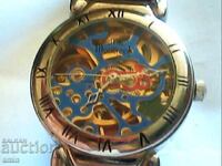 Όμορφο ρολόι 4 ωρών =M= MONTERIAL ΣΕΚΕΛΑΤ ΜΗΧΑΝΙΚΟ
