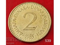 2 dinari 1985 - Iugoslavia