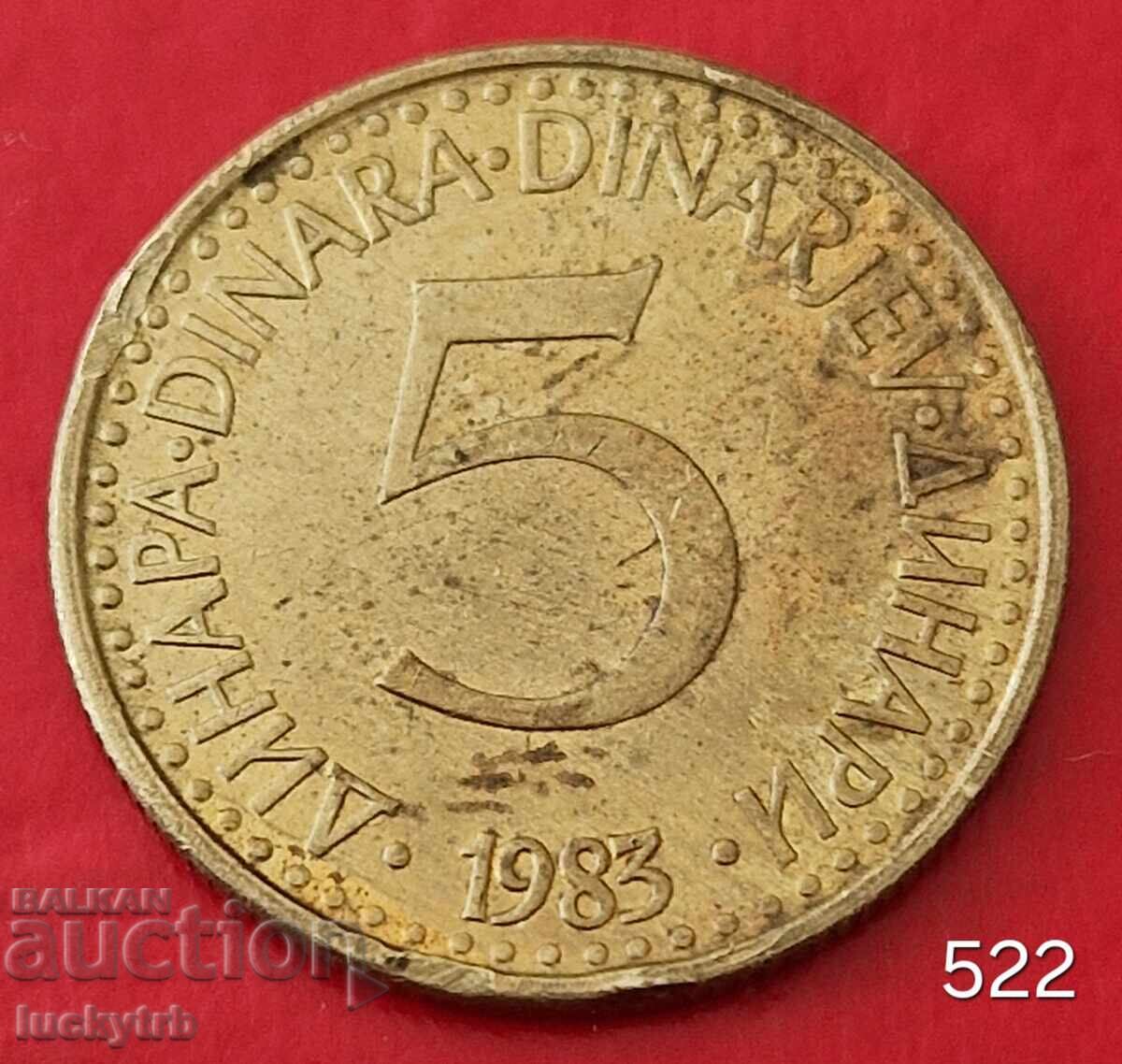 5 dinari 1983 - Iugoslavia