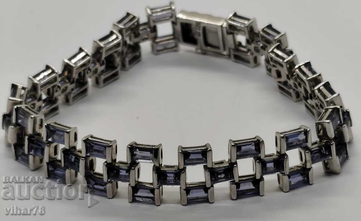 Auction  Silver bracelet 925 grade with iolite