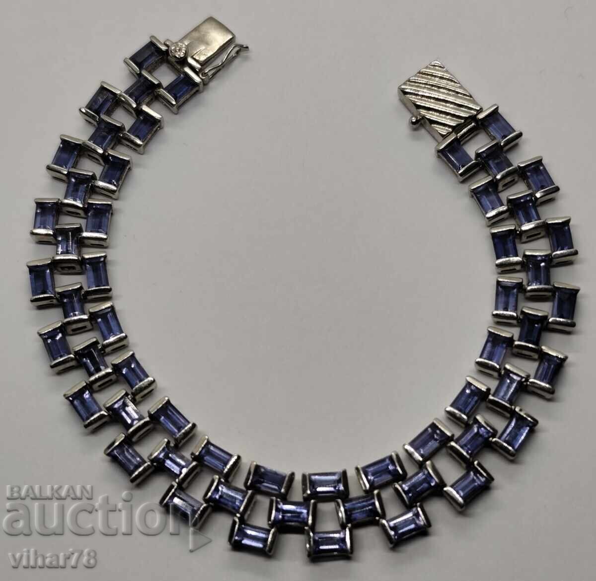 Delivery of Silver bracelet 925 grade with iolite