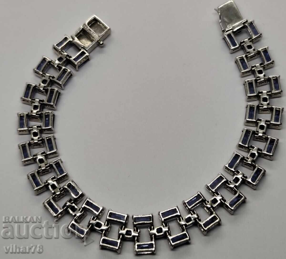 Silver bracelet 925 grade with iolite - 6