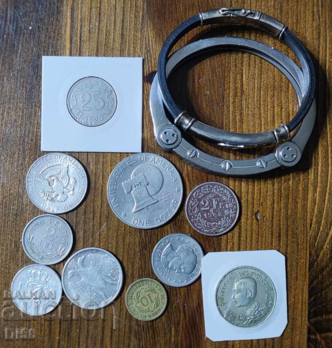 Лот Монети Микс Сребро Други Метали Румъния Гърция Сащ  БЗЦ с цена € 18.00 | 35.20 лв.