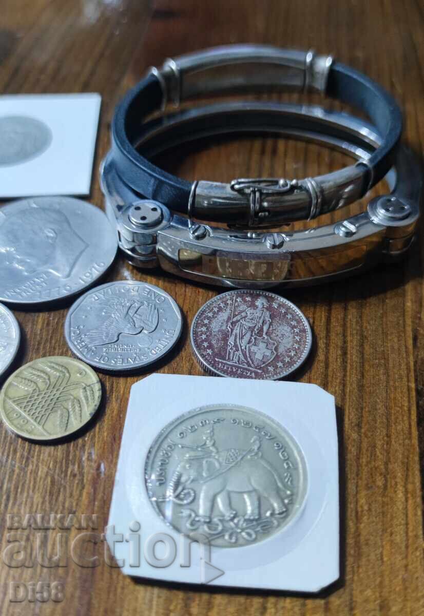 Лот Монети Микс Сребро Други Метали Румъния Гърция Сащ  БЗЦ - 5