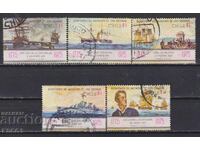 Timbre ștampilate Corăbii 1976 din Chile