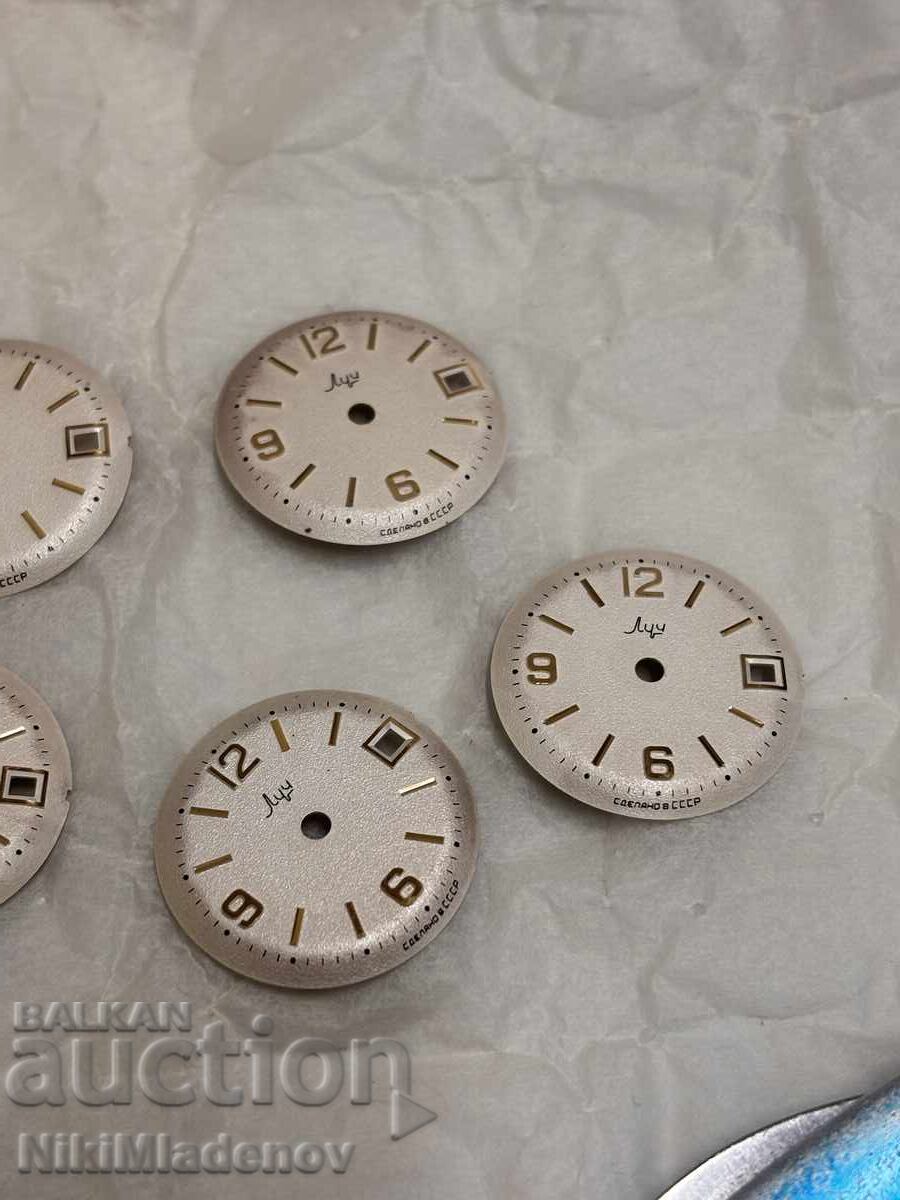 Auction  BZTs! Lot of Brand New Dials for Luch Wristwatch, USSR