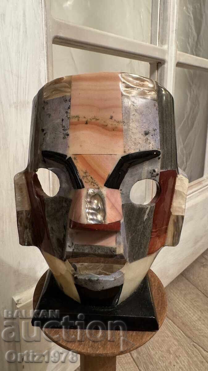 Masca vintage, lucrată manual din pietre semiprețioase - 5