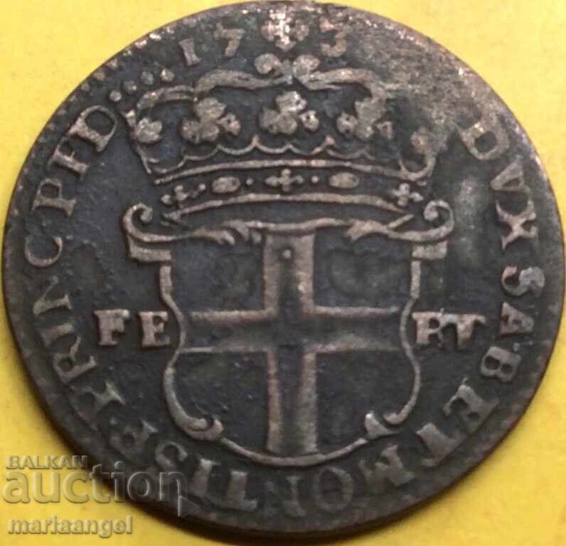 Savoy 5 soldi 1736 Ιταλία Carlo Emmanuel III (1730-1755) biln με τιμή € 90.00 | 176.02 BGN