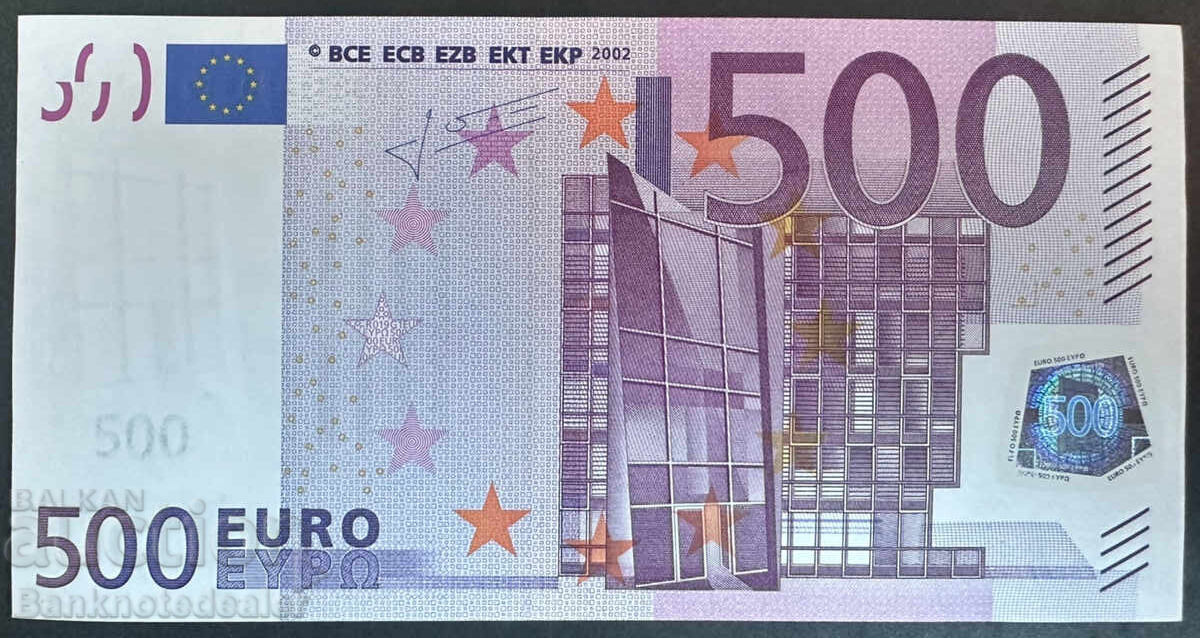 Germany 500 Euros 2002 X 0519 code R01G1 In the Star
