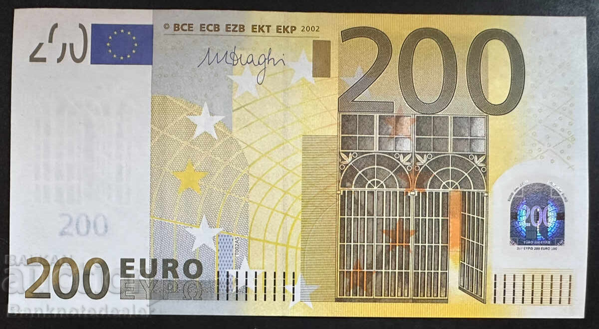 Belgium 200 Euros  2002 Z 4957 code T00245 In the Star