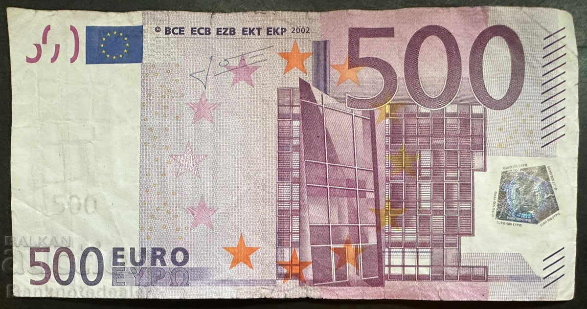 Austria 500 Euros  2002 N 8117 code F003D4 In the Star