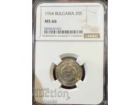 20 copeici 1954 MS66 NGC