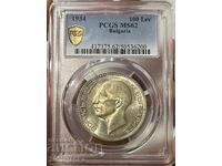 100 lev 1934 MS62 PCGS