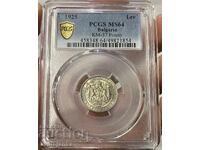 1 lv 1925g MS64 PCGS