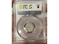 5 bani 1913 MS64 PCGS inscripție greșită