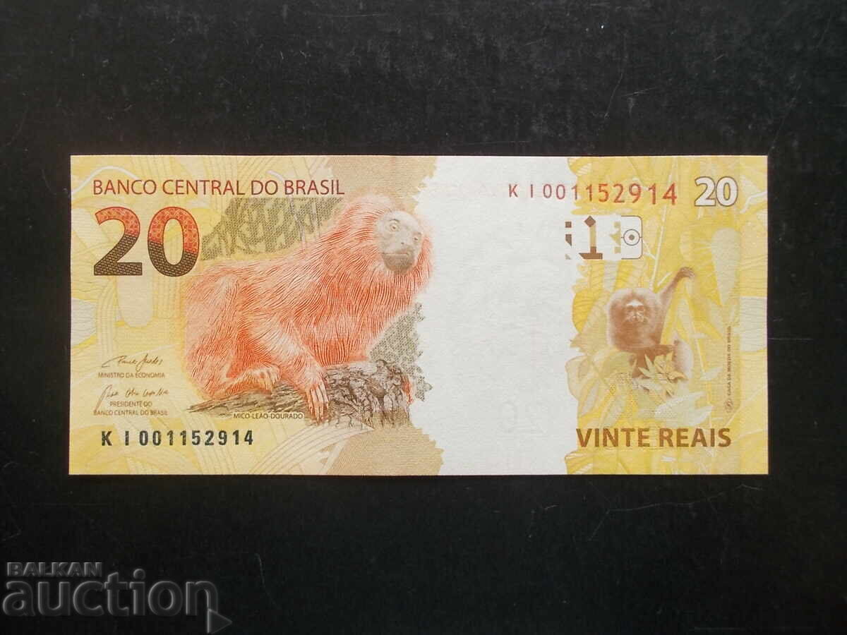 BRAZILIA, 20 reali, 2010, UNC cu preț € 8.69 | 17.00 BGN