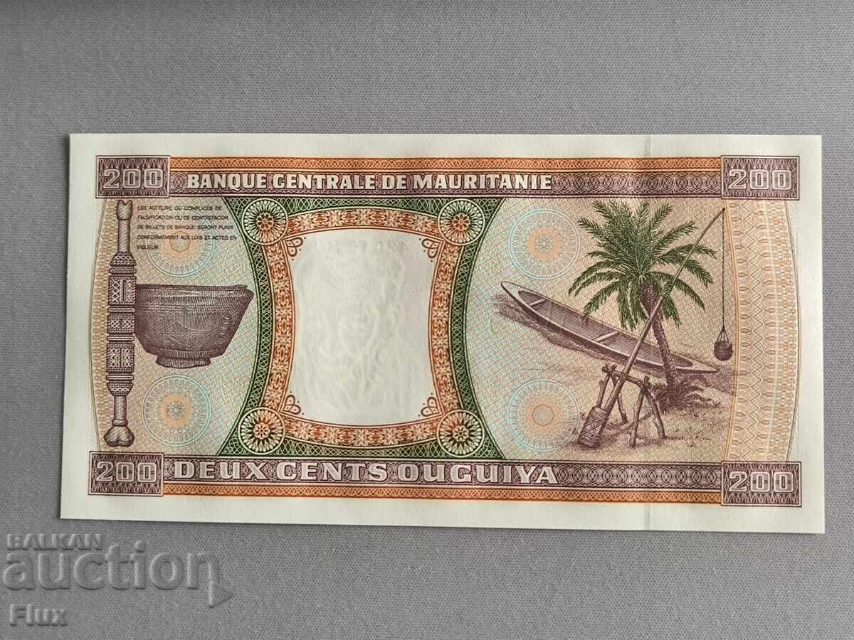 Τραπεζογραμμάτιο - Μαυριτανία - 200 ουγκιά UNC | 2002 με τιμή € 1.60 | 3.13 BGN