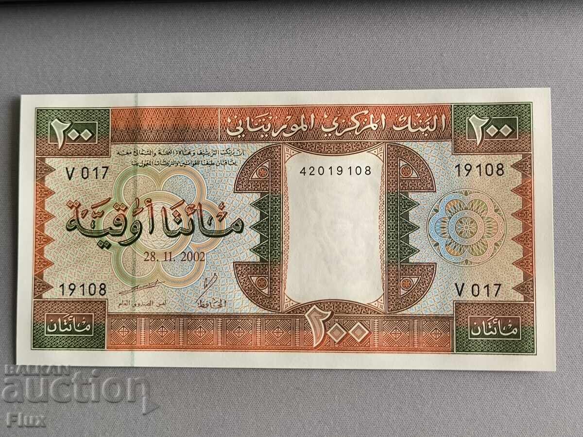Τραπεζογραμμάτιο - Μαυριτανία - 200 ουγκιά UNC | 2002