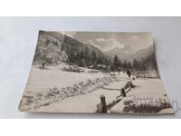 Пощенска картичка Рила Поглед към връх Мальовица 1962