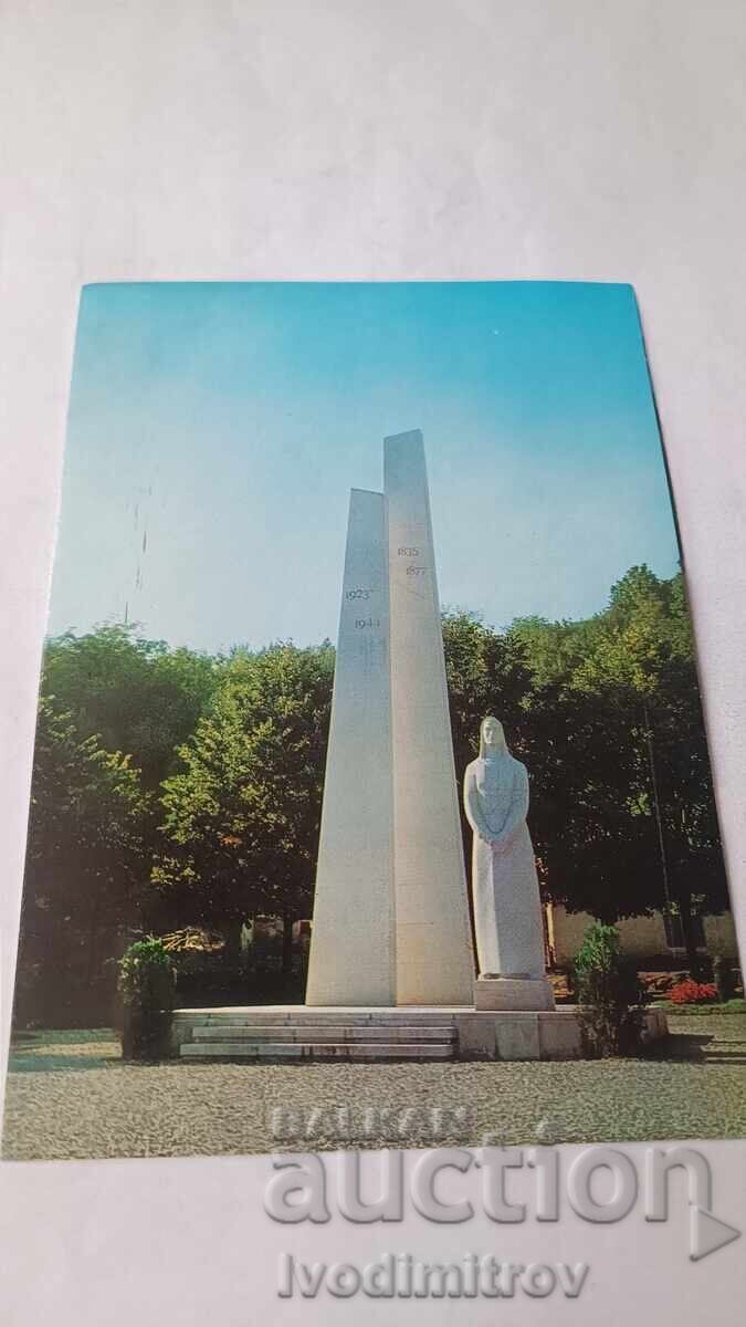 Carte poștală Elena Monumentul Libertății 1973