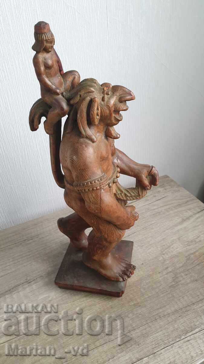 Стара дървена фигура на Трол - 7