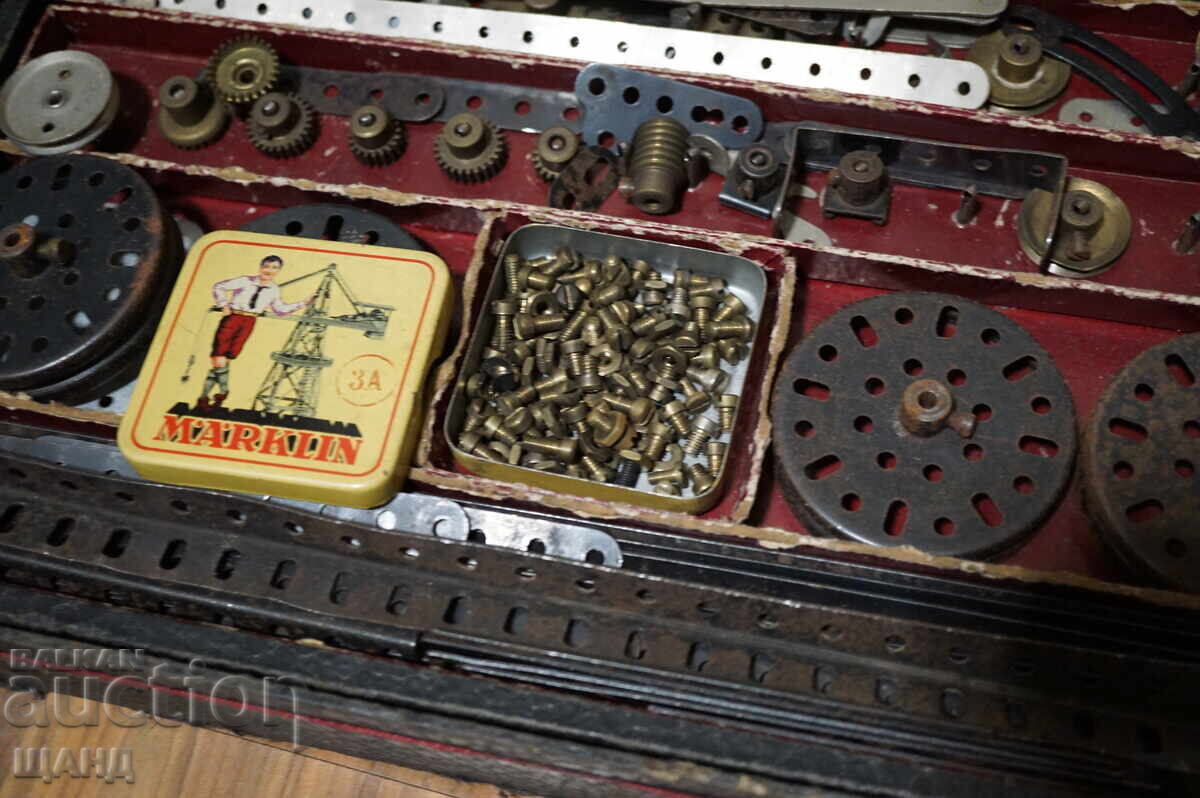 Licitație MARKLIN Star Constructor Metalic German cu Macara și Cutie