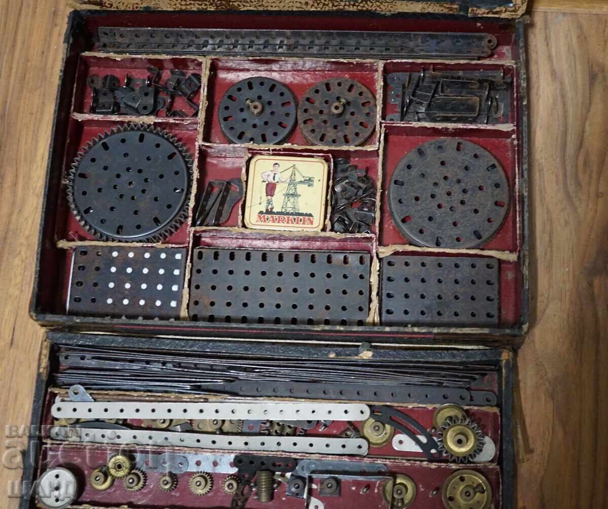 MARKLIN Star Constructor Metalic German cu Macara și Cutie - 5