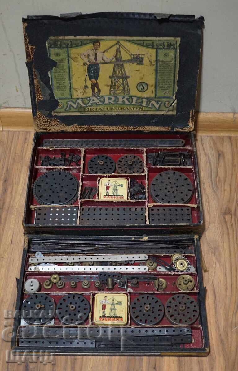 MARKLIN Star Constructor Metalic German cu Macara și Cutie