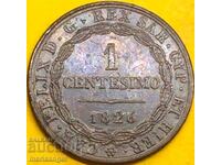 1 чентесимо 1826 Италия Сардиния Карло Феличе Генова